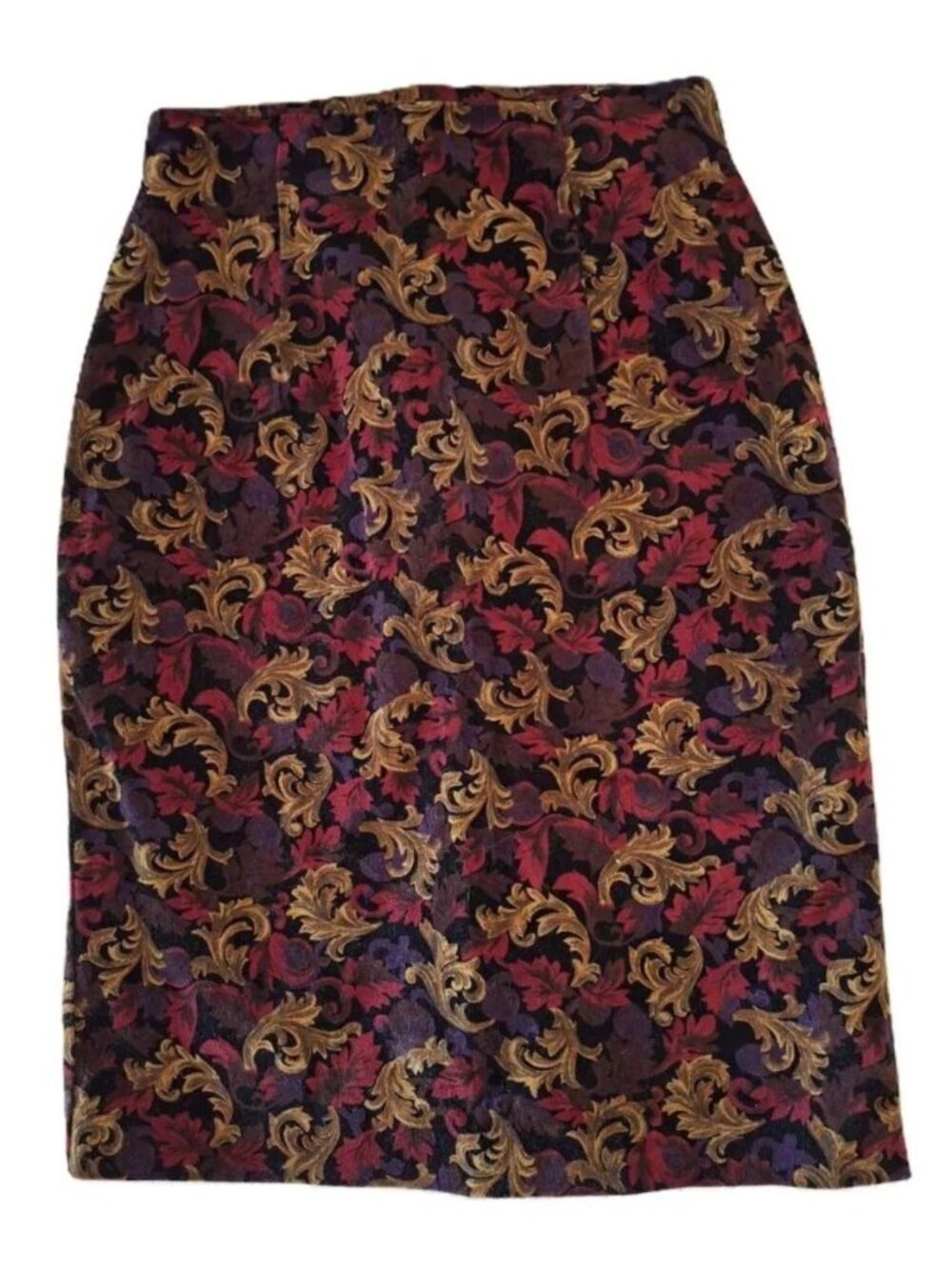Vintage Talbots Petite Cotton Skirt Baroque Floral Pattern Size 6 Fits Modern XS